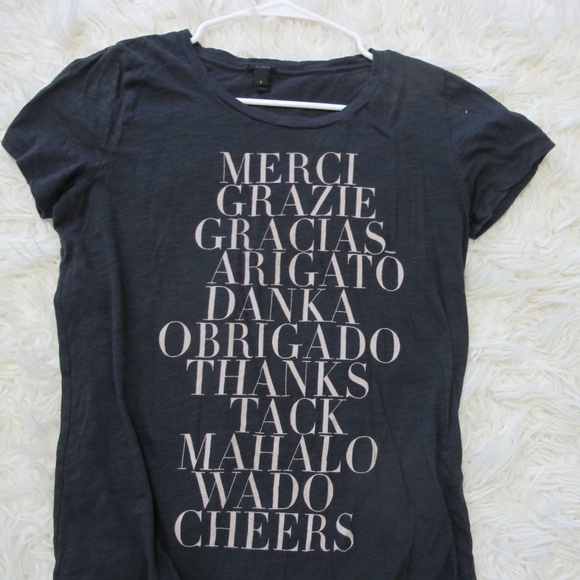 J. Crew Women's casual Short Sleeve T-Shirt Top Size Small dark grey EUC - Picture 4 of 7